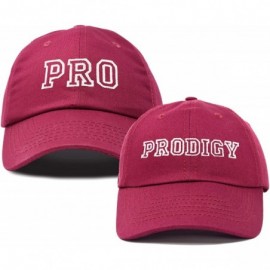 Baseball Caps Father Son Hats Dad and Son Matching Caps Embroidered Pro Prodigy - Maroon - C1180LZRC27 $13.68