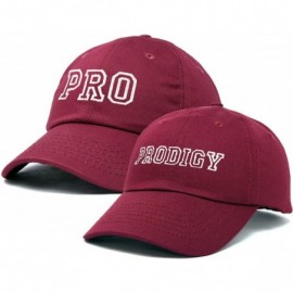 Baseball Caps Father Son Hats Dad and Son Matching Caps Embroidered Pro Prodigy - Maroon - C1180LZRC27 $13.68