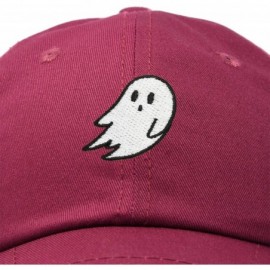 Baseball Caps Ghost Embroidery Dad Hat Baseball Cap Cute Halloween - Maroon - CN18YR248S0 $9.43