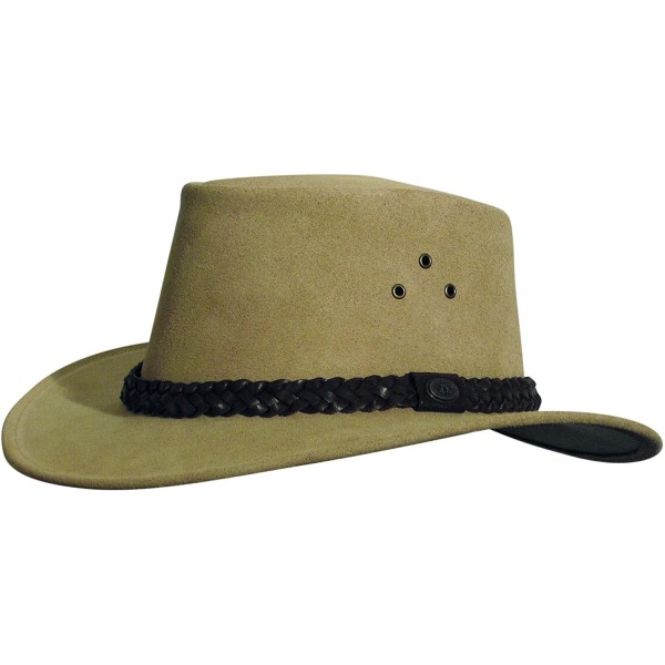 Cowboy Hats Traders Echuca Leather Hat - Tan - C411QGBSWAD $37.98