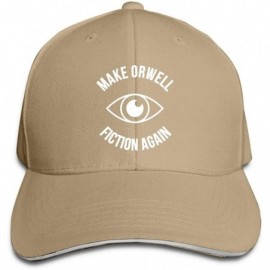 Baseball Caps Make Orwell Fiction Again Trucker Hat Baseball Cap Adjustable Sandwich Hat - Natural2 - CI18YOIK23U $11.21