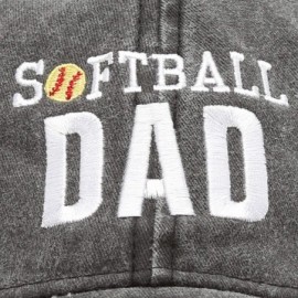 Baseball Caps Baseball Dad Hat Vintage Washed Cotton Low Profile Embroidered Adjustable Baseball Caps - Softball Dad - Black ...