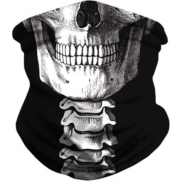 Balaclavas Seamless Rave Face Cover Bandana-Neck Gaiter Tube Headwear Motorcycle Face Scarf - Skull 7 - CI19802EOM7 $8.86