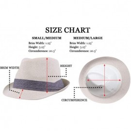 Fedoras Unisex Vintage Fedora Hat Classic Timeless Light Weight - 0124 - Beige - CY18QI57IKL $18.13