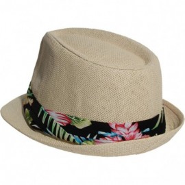 Fedoras Unisex Vintage Fedora Hat Classic Timeless Light Weight - 0124 - Beige - CY18QI57IKL $18.13