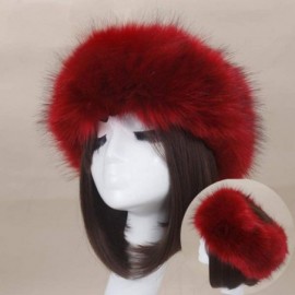 Skullies & Beanies Women's Faux Fur Headband Soft Winter Cossack Russion Style Hat Cap - Khaki - C418L8K9KXZ $11.13