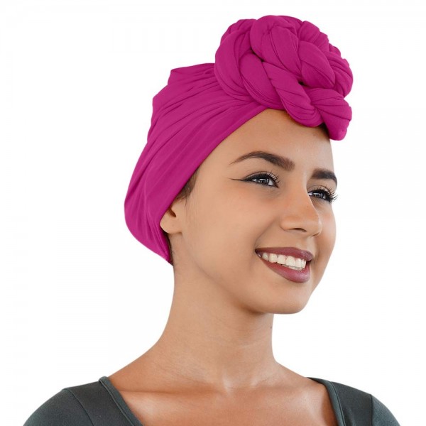 Headbands Colors Stretch African Headwrap - 6. Fuchsia - C418U3U8QQI $11.29