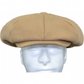 Newsboy Caps Mens Melton Wool 8 Panel Applejack Newsboy Baker Boy Cap Made in USA - Heather Grey - C71267ZUPGH $26.46