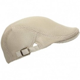 Newsboy Caps Ivy Cap Straw Weave Linen-Like Cotton Cabbie Newsboy Hat MZ30038 - Mesh_beige - CW18W8DX33D $12.74