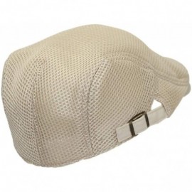 Newsboy Caps Ivy Cap Straw Weave Linen-Like Cotton Cabbie Newsboy Hat MZ30038 - Mesh_beige - CW18W8DX33D $12.74