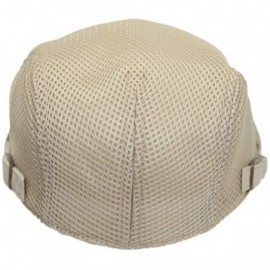 Newsboy Caps Ivy Cap Straw Weave Linen-Like Cotton Cabbie Newsboy Hat MZ30038 - Mesh_beige - CW18W8DX33D $12.74