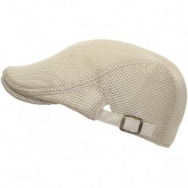 Newsboy Caps Ivy Cap Straw Weave Linen-Like Cotton Cabbie Newsboy Hat MZ30038 - Mesh_beige - CW18W8DX33D $12.74