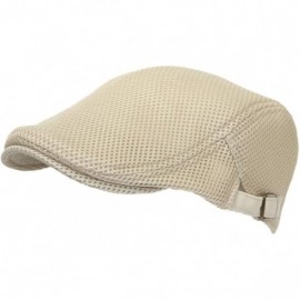 Newsboy Caps Ivy Cap Straw Weave Linen-Like Cotton Cabbie Newsboy Hat MZ30038 - Mesh_beige - CW18W8DX33D $12.74