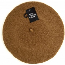 Berets Solid Color French Wool Beret - Brown - CT11CQA5KQR $7.61
