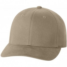 Baseball Caps Flexfit Brushed Twill Cap - Khaki - CC11664HVXF $14.93