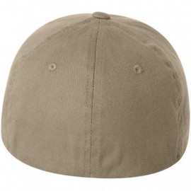 Baseball Caps Flexfit Brushed Twill Cap - Khaki - CC11664HVXF $14.93