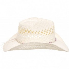 Cowboy Hats Womens Straw Outback Toyo Cowboy Hat - Natural - C211TTBSJ29 $29.23