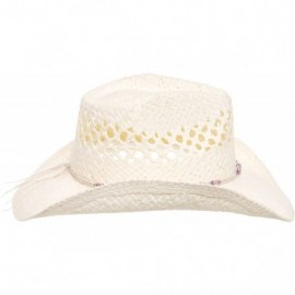 Cowboy Hats Womens Straw Outback Toyo Cowboy Hat - Natural - C211TTBSJ29 $13.83