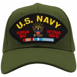 Baseball Caps US Navy - Korean War Veteran Hat/Ballcap Adjustable One Size Fits Most - Olive Green - C618HCHUYTA $20.92