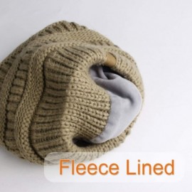 Skullies & Beanies Winter Beanie for Women Fleece Lined Warm Knit Skull Slouch Beanie Hat - 15-treegreen - C818UNYYSIK $16.60