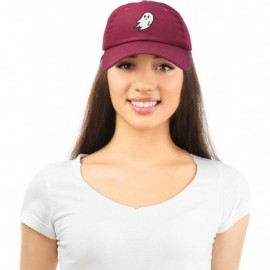 Baseball Caps Ghost Embroidery Dad Hat Baseball Cap Cute Halloween - Maroon - CN18YR248S0 $9.43