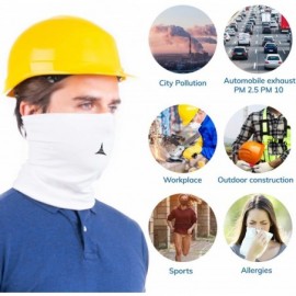 Balaclavas Face Mask Reusable with Filter - Anti Pollution Neck Gaiter - Face Cover - White - CJ198NA6O38 $18.90