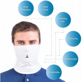 Balaclavas Face Mask Reusable with Filter - Anti Pollution Neck Gaiter - Face Cover - White - CJ198NA6O38 $18.90