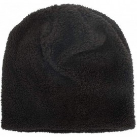 Skullies & Beanies Men Winter Skull Cap Beanie Large Knit Hat with Thick Fleece Lined Daily - D - Coffee - CY18ZD6YYRU $15.84