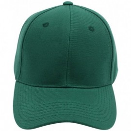 Baseball Caps Baseball Cap Men Women - Classic Adjustable Plain Hat - Dark Green - CY17YIZZDO6 $7.30