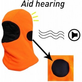 Balaclavas Winter Balaclava face mask Thermal Fleece Helmet Liners - Hi Vis Orange No Straps - CH18A9WIDLG $13.35
