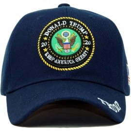 Baseball Caps Trump 2020 Keep America Great Embroidery Campaign Hat USA Baseball Cap - Usa Emblem- Navy - CU18W5K9E7O $13.58