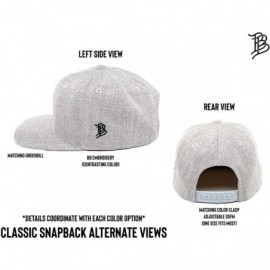 Baseball Caps USA 'Midnight Glory' Dark Leather Patch Classic Snapback Hat - One Size Fits All - Maroon - C318IGONUS6 $40.13