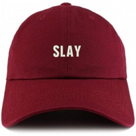 Baseball Caps Slay Embroidered Low Profile Soft Cotton Dad Hat Cap - Wine - C818D4Y9HOH $33.61