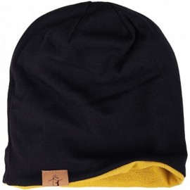 Skullies & Beanies Slouch Beanie Hat for Men Women Summer Winter B010 - Flannel-yellow - C518XE8CSWX $11.75