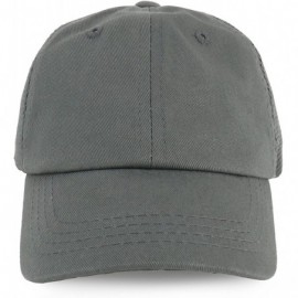 Baseball Caps Infant Size Unstructured Adjustable Trucker Mesh Baseball Cap - Dark Grey - CL18EQ8ENAZ $10.61