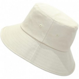 Sun Hats Bucket Hats for Men Women- Packable Outdoor Sun Hat Travel Fishing Cap - Khaki(solid Color） - CC18EXROT52 $15.02