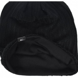Skullies & Beanies Men Oversize Skull Slouch Beanie Large Skullcap Knit Hat - Ribbed-black - C9187O3SR0Q $14.92
