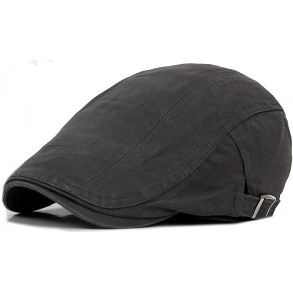 Newsboy Caps Men's Cotton Flat Ivy Gatsby Newsboy Driving Hat Cap - Grey - CZ12G66G1HJ $9.97