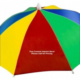 Sun Hats 4 Pack Umbrella Hat Cap Hands Free with Head Strap for Sun Rain - 4 Pack Rainbow - C91825D0UXK $26.23