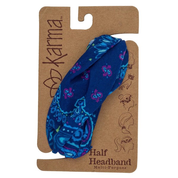 Headbands Half Headband- Blue Bandana - Blue Bandana - CY18G4TI786 $18.62