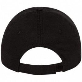 Baseball Caps VC350 - Unstructured Washed Chino Twill Cap with Velcro - Black - C211DY2KHFL $10.37