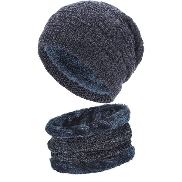 Skullies & Beanies Styles Oversized Winter Extremely Slouchy - Wbxne Black Hat&scarf - CN18ZZMWX2U $11.22