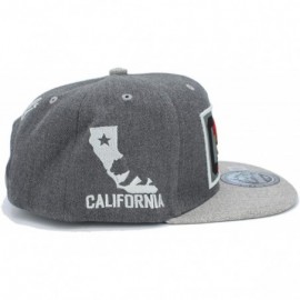 Baseball Caps Embroidered California Republic Bear in Square Patch Snapback Baseball Hat - Cali/Charcoal-hgrey - C91939OM5TU ...