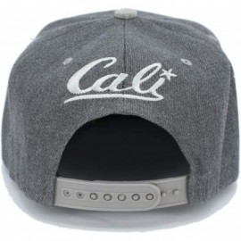 Baseball Caps Embroidered California Republic Bear in Square Patch Snapback Baseball Hat - Cali/Charcoal-hgrey - C91939OM5TU ...