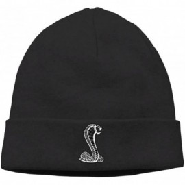 Skullies & Beanies Unisex Beanie Cap Winter Warm Elastic Skull Cap Black Mustang Cobra - Black - CF18GZ0ID7H $13.35