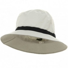 Sun Hats Oversized Water Repellent Brushed Golf Hat - White Navy - CI113HAZCZJ $26.02