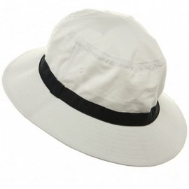 Sun Hats Oversized Water Repellent Brushed Golf Hat - White Navy - CI113HAZCZJ $26.02