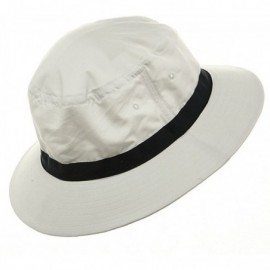 Sun Hats Oversized Water Repellent Brushed Golf Hat - White Navy - CI113HAZCZJ $26.02