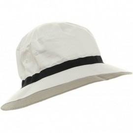 Sun Hats Oversized Water Repellent Brushed Golf Hat - White Navy - CI113HAZCZJ $26.02