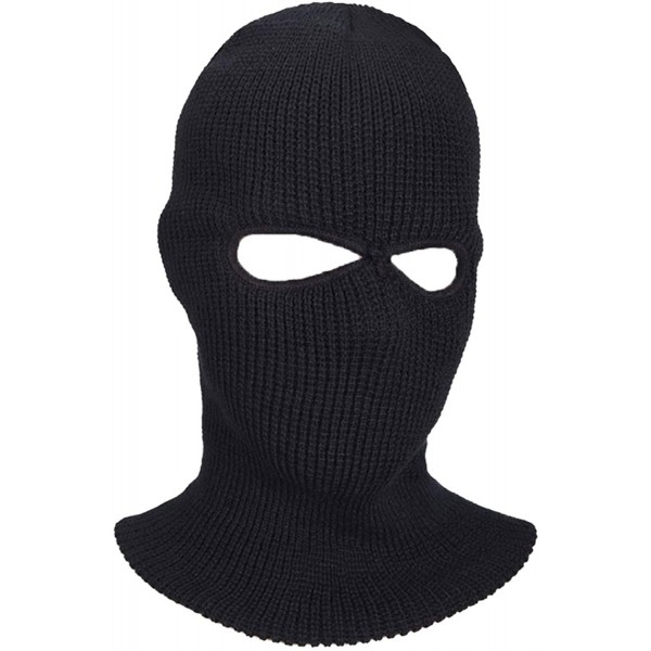 2-Hole Knitted Full Face Cover Ski Mask- Winter Balaclava Beanie for ...
